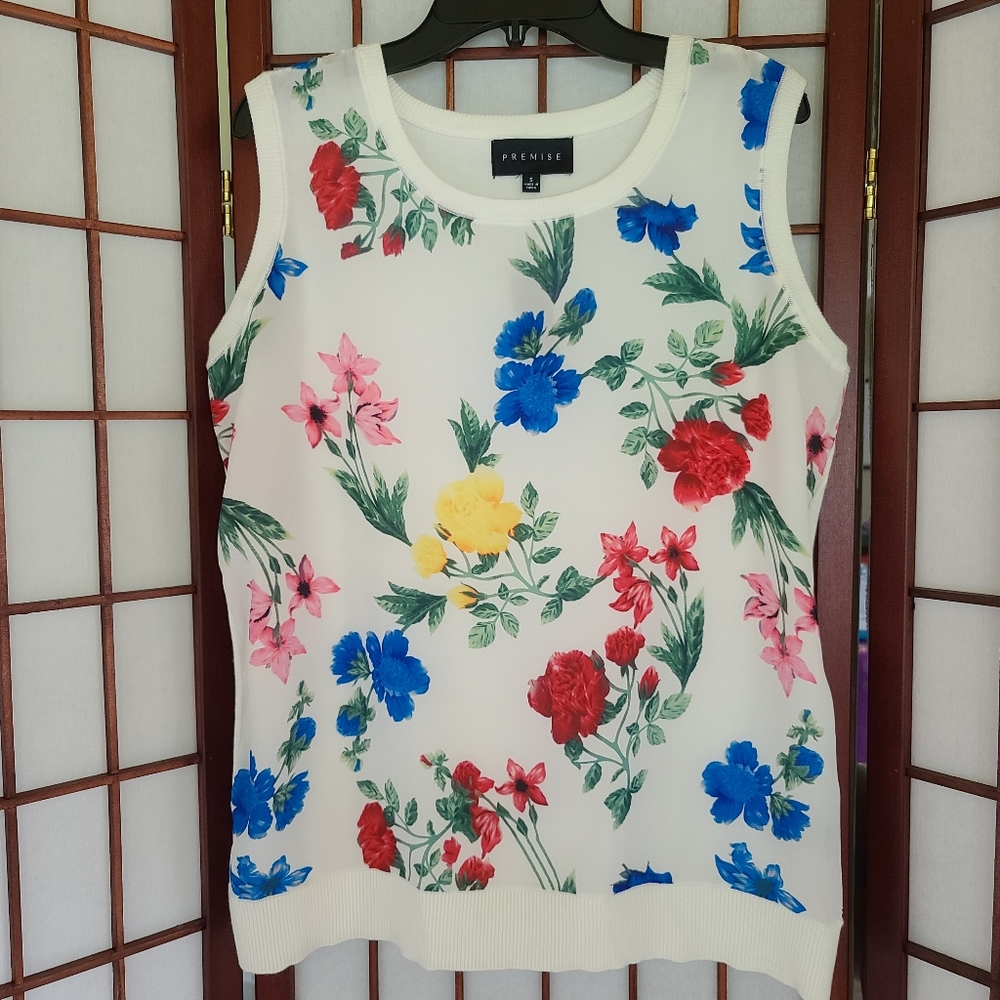 Premise Womens Top Blouse Size S